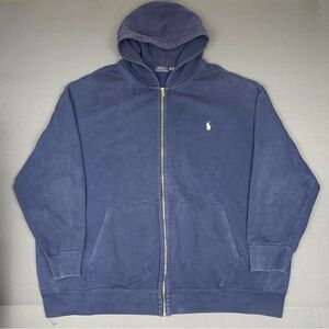 Polo Ralph Lauren Full Zip Thermal Heavy Hoodie Size 4XB Navy Blue Men’s
